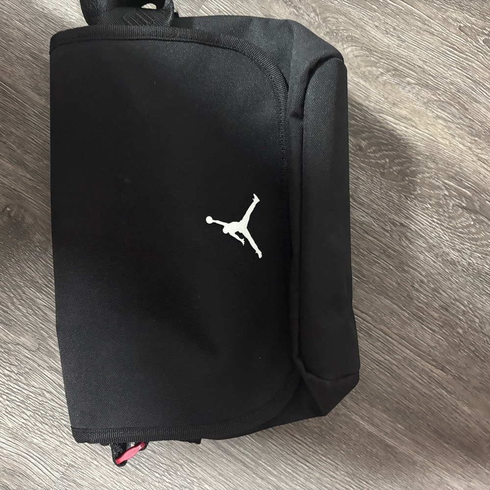 Jordan Black Toiletry Bag with Iconic Logo
